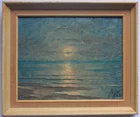Ancher Kjaer Thomsen. Sunset over the North Sea. Skagen 1963