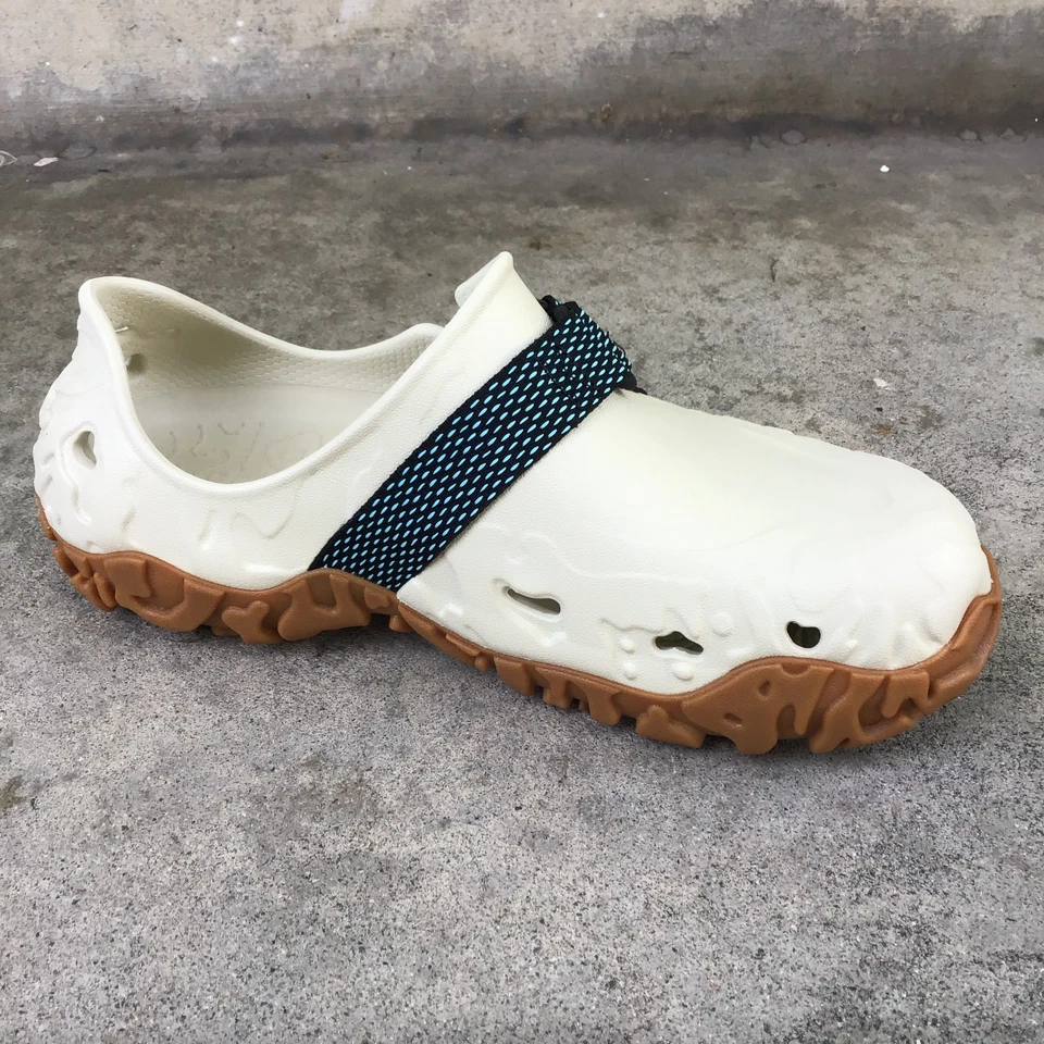 Nuevo con etiquetas Zueco Crocs Hombre Todo Terreno Atlas m9 w11 Ajustable MTN Marfil Blanco Marrón Foto 3 de 4