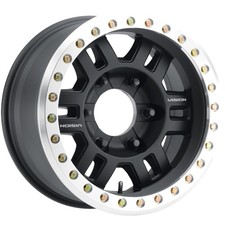 Vision 398bl Manx Beadlock 17x8.5 5x150 -15mm Gloss Black Wheel Rim 17 Inch
