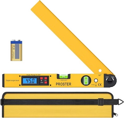 Digital Angle Finder Gauge - Aluminum Angle Finder 16 inch 400mm with LCD Ver...