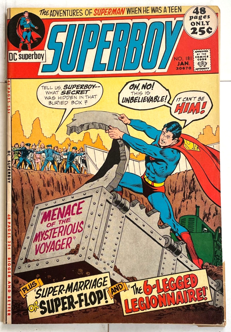 Superboy #181 **48 PAGES! LEGION STORY***-1972 - DC Comics