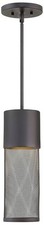 Aria 15 3/4"H Black Cylindrical LED Outdoor Hanging Light