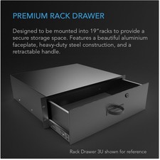 4U Rack Mount Drawer with Aluminum Faceplate - Lock and Key