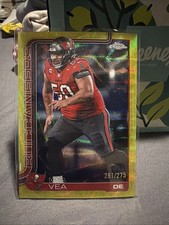 2025 Topps Chrome Vita Vea #286 Tampa Bay Buccaneers Gold Wave Refractor /275