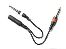 9 Inch Long 1/4 Inch Stereo TRS Female to 2x1/4 Inch Male Mono Y Splitter