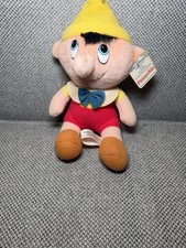 Vintage Walt Disney Productions Classic Pinocchio 7 in Plush Stuffed Toy 1985