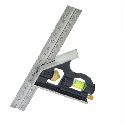 6 Zoll/150 mm Kombination Quadrat Zimmerei Winkel Lineal Mini Messen Wasserwaage Spiritus Werkzeug