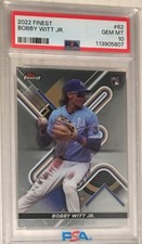 2022 Topps Finest PSA 10 Bobby Witt Jr RC Kansas City Royals Rookie Card #62. rookie card picture