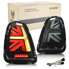 Fits MINI LED Tail Light Cooper Hatch R56 R57 R58 R59 Union Jack 07-13 Smoked