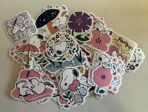 (Set of 2) Total 100 PCs Peanuts Snoopy Stickers 50 styles ( 2 each) - Picture 4 of 11