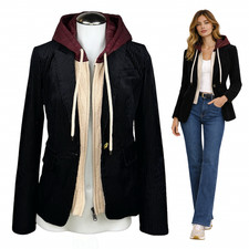  695 New VERONICA BEARD Dickey Blazer Jacket Sz 0 Black