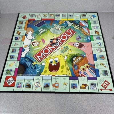 SpongeBob SquarePants Monopoly Replacement Board Only  2005 Vtg Patrick Sandy