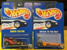 Hot Wheels #245 92 Driven To The Max Dragster + factor de choque nuevo en paquete raro difícil de encontrar L-SF