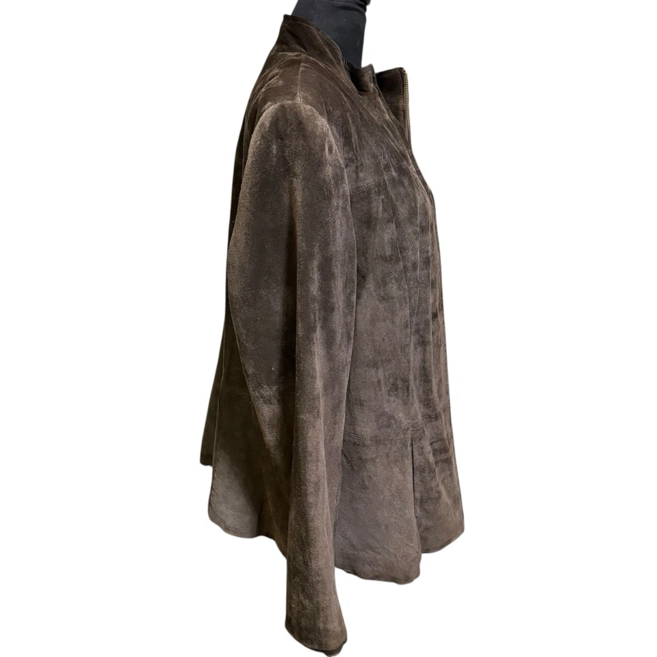 Jones New York Signature Choclate Brown Suede Jacket Womens Plus 3X - Image 3 of 4