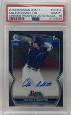 2023 Bowman Draft Chrome Prospect Auto Colton Ledbetter Black #/75 PSA 10 SP SSP