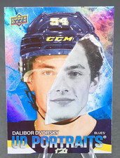 2025-26 Upper Deck Series 1 Hockey Dalibor Dvorsky UD Portraits P-22 Blues