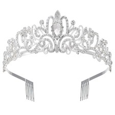 Sparkling Crystal Princess Tiara for Women Crown Queen Fashion Headband for W...