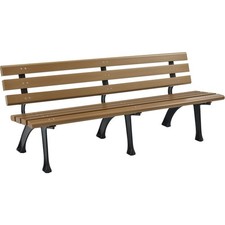 Global Industrial Park Bench With Backrest 6'L Tan