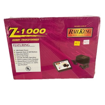 MTH RAILKING Z-1000 0 Gauge TRANSFORMER, Train CONTROLLER. NEW Factory Wrapping!