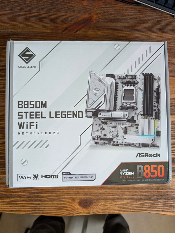 ASRock B850M Steel Legend WiFi AMD AM5 M-ATX Motherboard | 4x DDR5 | 3x M.2 Slot