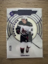 2023-24 UD Ultimate Collection Logan Cooley Introductions Showcase Purple /25