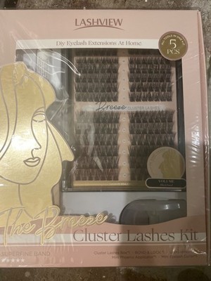 Lashview The Breeze Cluster Lashes Kit 144pcs   Complete DIY Set   New
