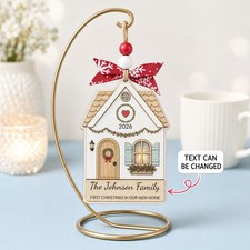 2026 New Home House Wooden Ornament Personalized Christmas Gift
