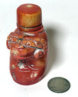 RARE Estate Antique Chinese Coral Hand Carved Ram/Goat Perfume Snuff Bottle — photo 7