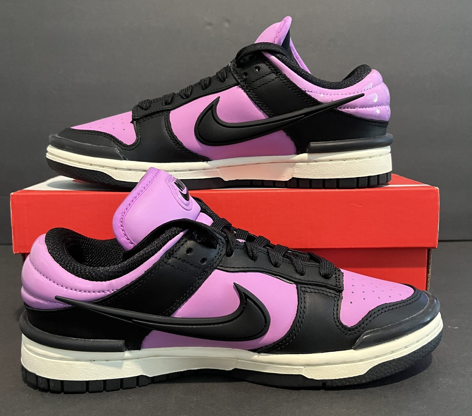 NEW Women's Nike Dunk Low Twist 'Black Rush Fuchsia' | DZ2794-500 | Size 7W image 2