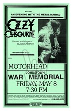 OZZY OSBOURNE BLIZZARD OF OZZ 1981 CONCERT POSTER 11x17 MOT&Ouml;RHEAD RANDY RHOADS