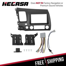 Double Din Radio Install Dash Kit Wiring Harness Fits 2006-2011 Honda Civic