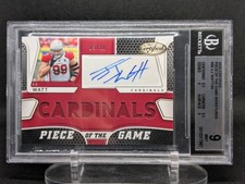 J J Watt Auto /20 2022 Panini Certified - Piece of the Game Signatures Beckett 9
