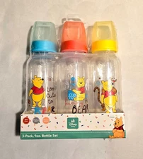 Winnie the Pooh "Jumping Joyful" 3-Pack Bottles (9 oz.) - blue/yellow, one size