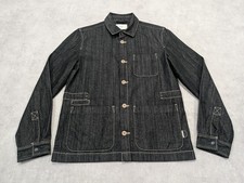 Image of Folk Jacket Mens S Denim Bomber Workwear Assembly Chore Utility Sz 2 Shacket