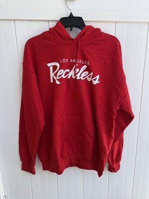 Young & Reckless Los Angeles Hoodie Sweatshirt Red Unisex Y&R Size XS