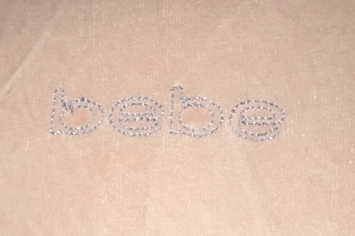 bebe Light Pink Zip Basic Jacket M Embroidered St… - image 2