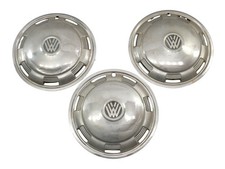 3x Vintage 15 Hub Cap Wheel Cover Set Vw Beetle Bus Bug Ghia Aircooled Del-met 3x Vintage 15 Hub Cap Wheel Cover Set Vw Beetle Bus Bug Ghia Aircooled Del-met
