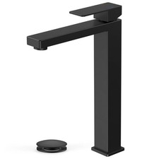 NEW Bathroom Vessel Sink Tall Faucet Single Hole, Matte Black