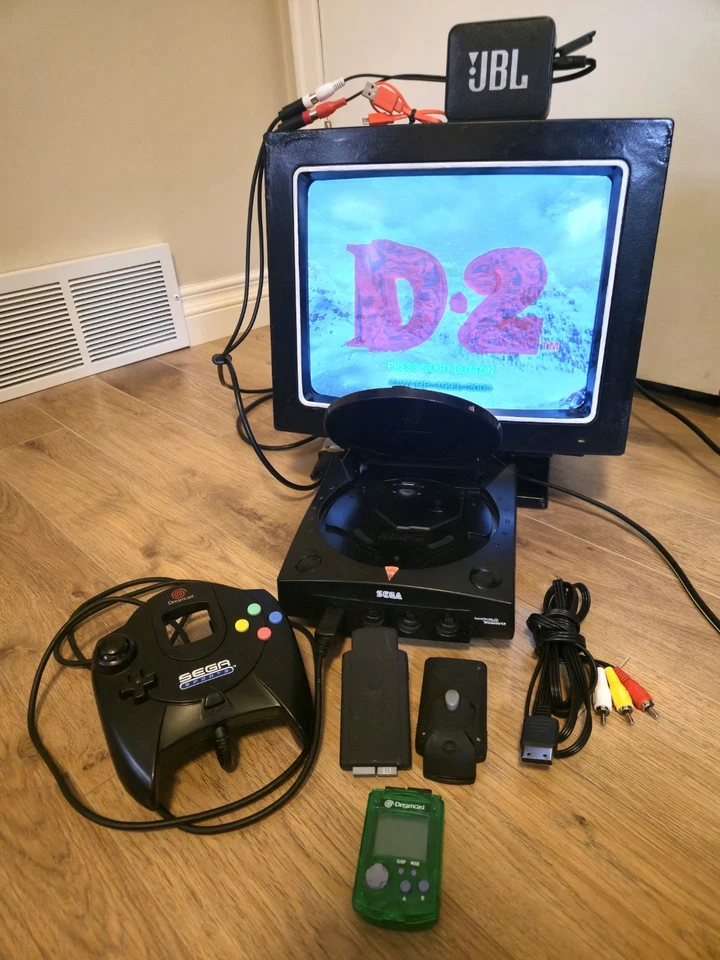 Sega Dreamcast 512GB GDEMU Console Bundle Controller + VMU Memory Card Cords Lot - Image 3 of 4