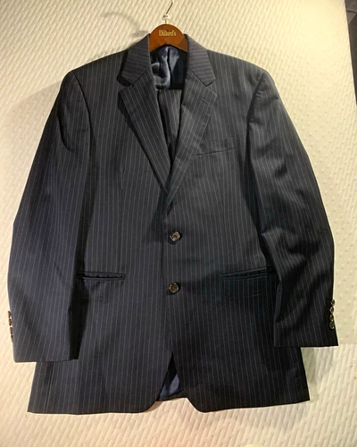 Dillards Polo Ralph Lauren Gray Pinstripe Wool 2-Piece Suit 40R Jacket - product listing photo