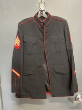 USMC Mens Poly/Wool Dress Blues Coat Military Jacket Size 39R