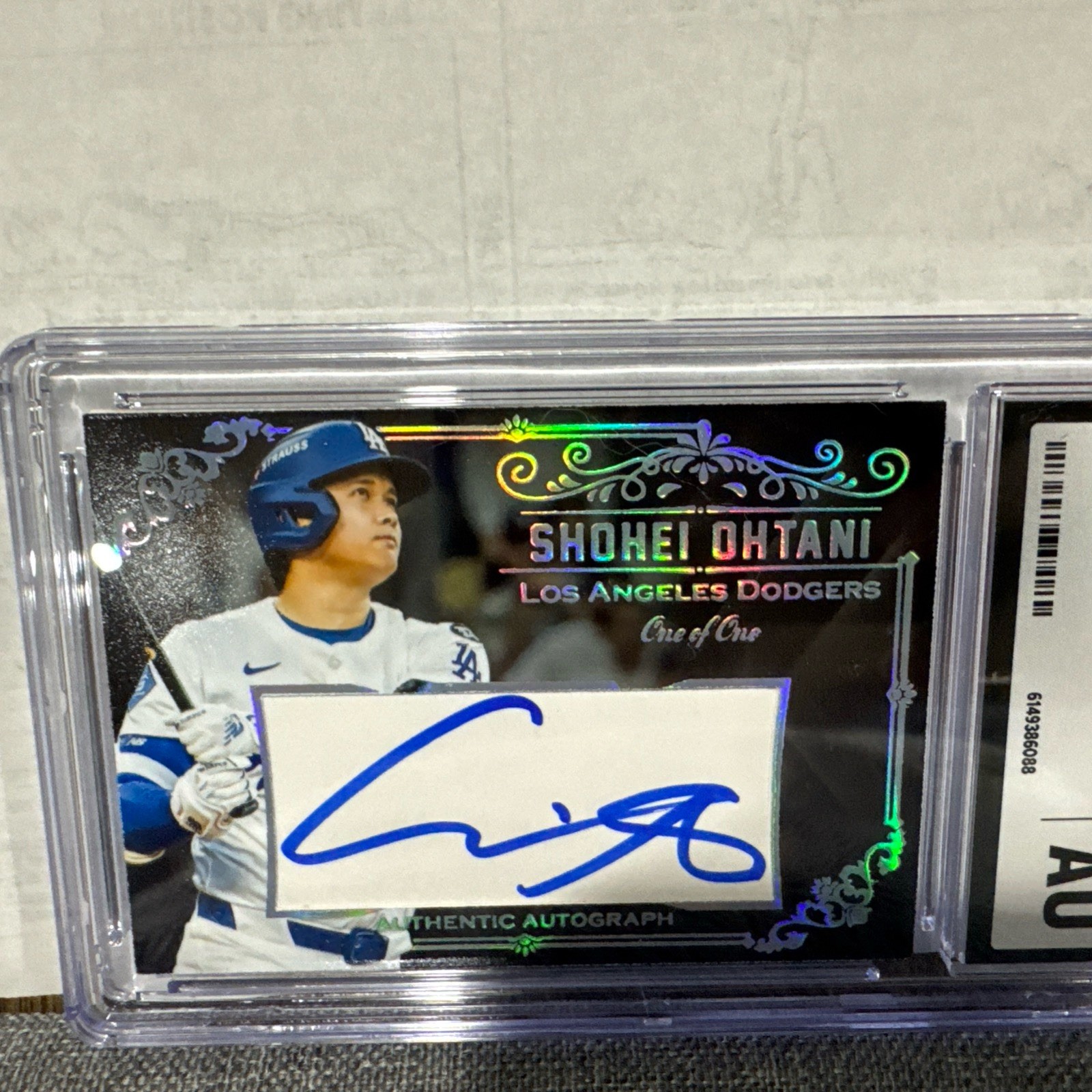 Shohei Ohtani Custom Cut Card Dodgers Holofoil Signed Auto Autographed CGC / JSA view 6