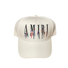 Mike Amiri Trucker Hat Mens Adjustable White Script Paint Drip Spell Out Italy