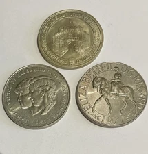 3 Commemorative Coins One Issued by Southampton City Council for Silver Jubilee