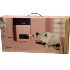 PETCUBE BITES HD Treat Camera Rose Gold 1080p WiFi Pet Monitor 2-Way Audio Boxed