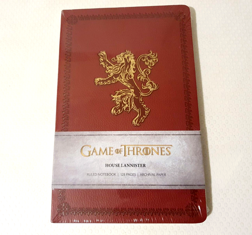 Official Game of Thrones: House Lannister Ruled Notebook Paperback 128 Pages NEW