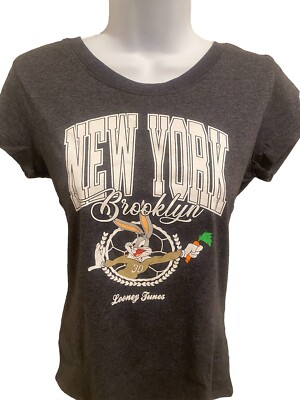WOMEN'S LOONEY TUNES BUGS BUNNY NEW YORK Brooklyn T-shirt Size Small NWT