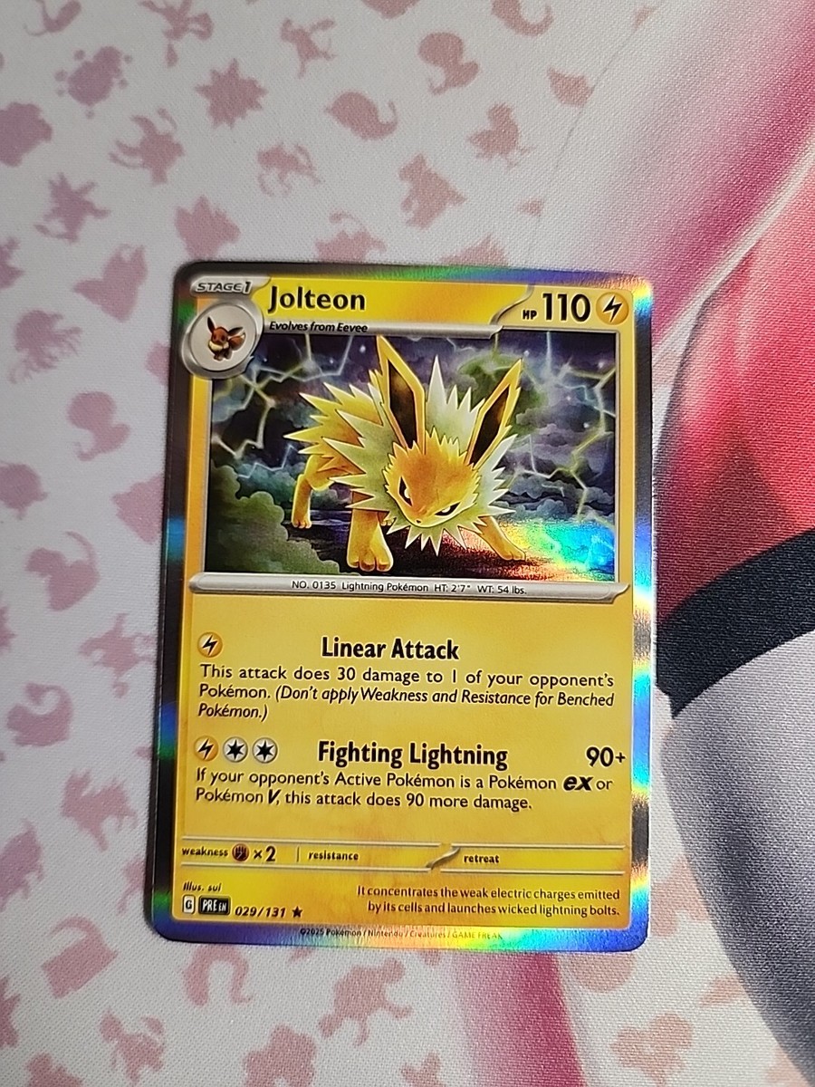 jolteon holographic pokemon card value Reverse Holo (51/187) - Terastal Festival ex (sv8a) the trusted official grading guarantees its condition Jolteon 029/131 Sv: Prismatic Evolutions