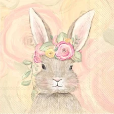 Boston International - Bunny Flower Crown Cocktail Napkins - C000127
