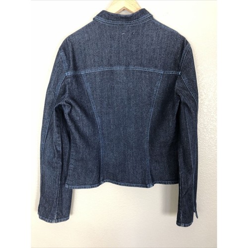 Iceberg Ice Jeans ITALY 50 Mens US M/L Denim Trucker Jacket Cotton Stretch Blue - Picture 5 of 8